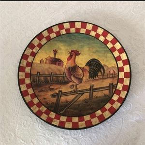 New - rooster plate (decoration only)